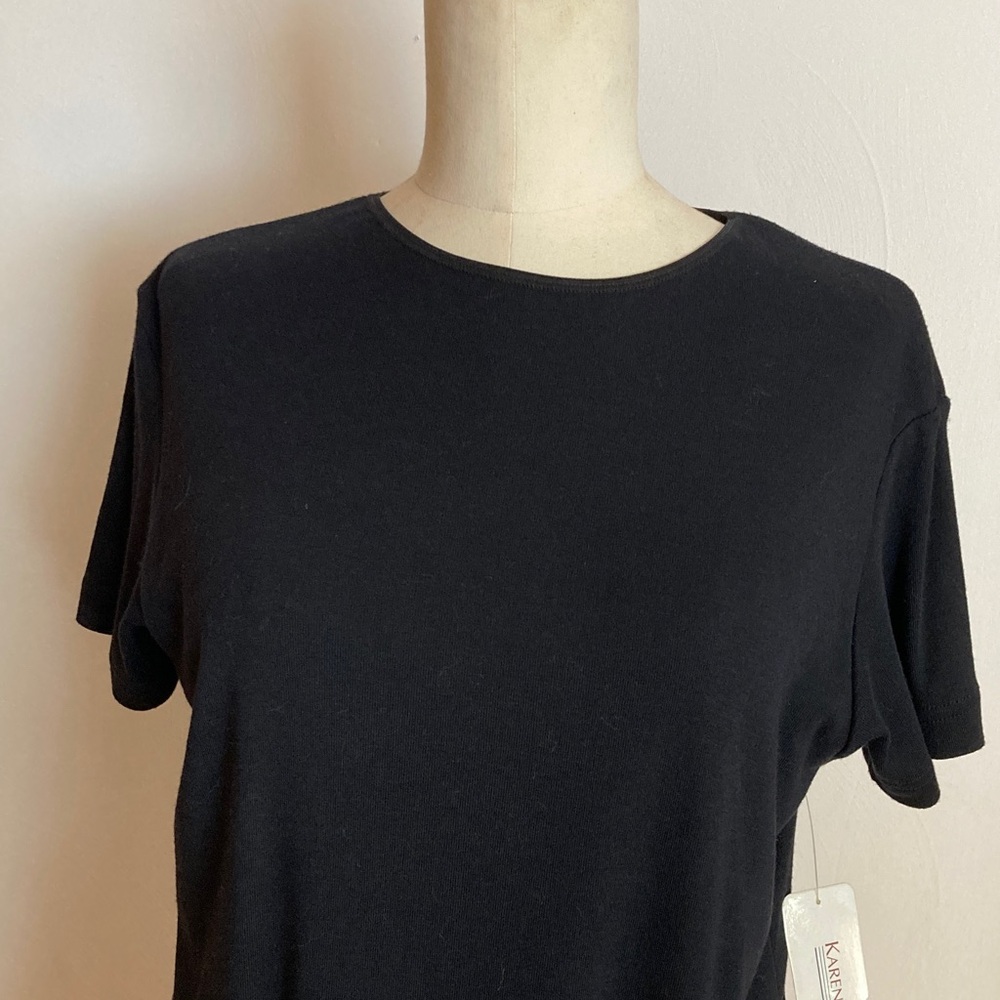 Karen Scott Bundle Mock Neck Pink Crew Neck Black Short Sleeve Tops - Picture 12 of 13